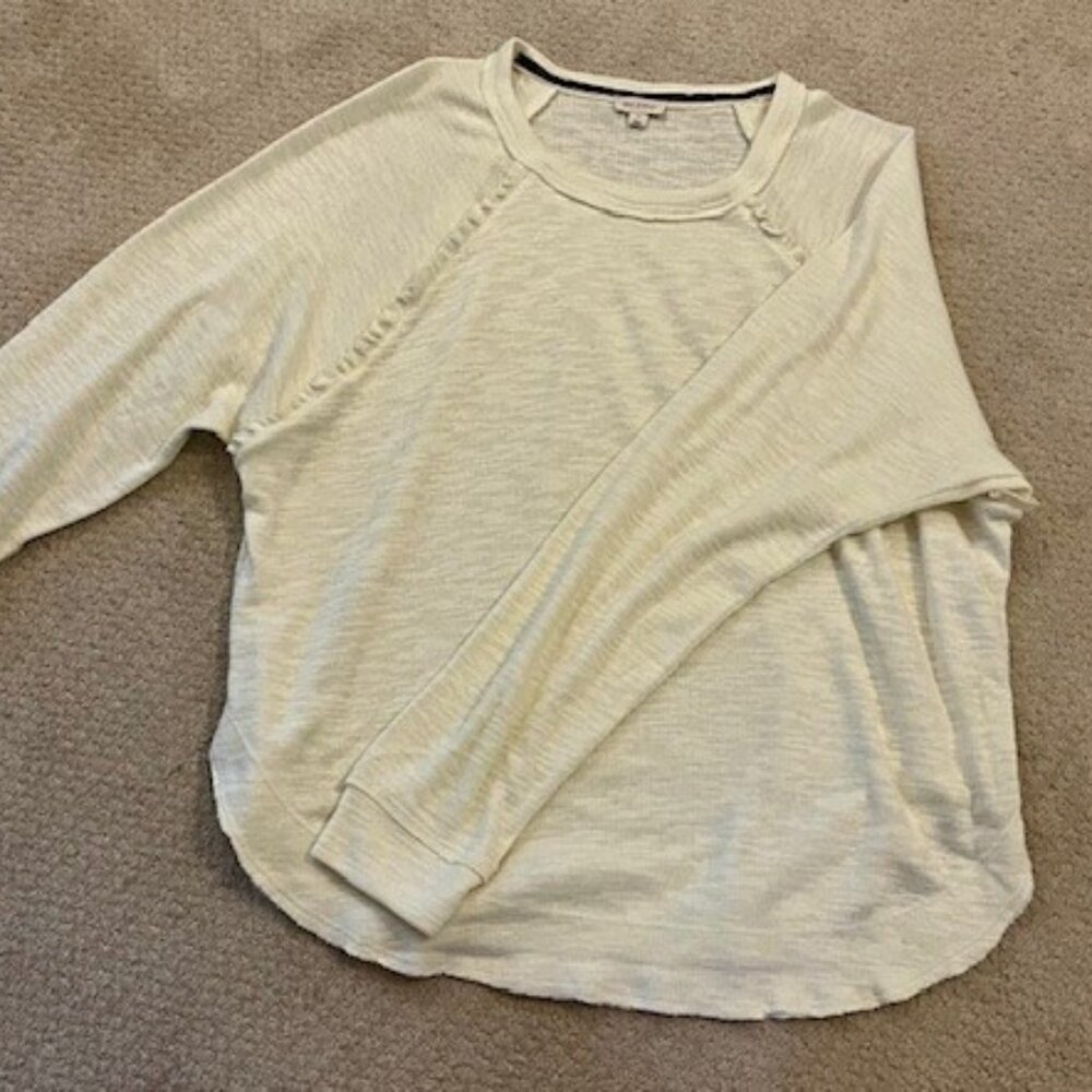 Pilcro Ruffled Raglan Thermal Top - M (still for sale on Anthropologie site)